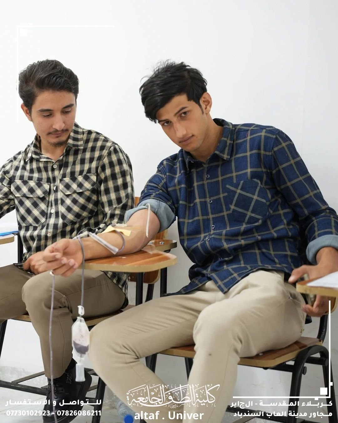 تزامناً مع اليوم العالمي للتخدير، فعاليات حملة التبرع بالدم  في كلية الطف الجامعة