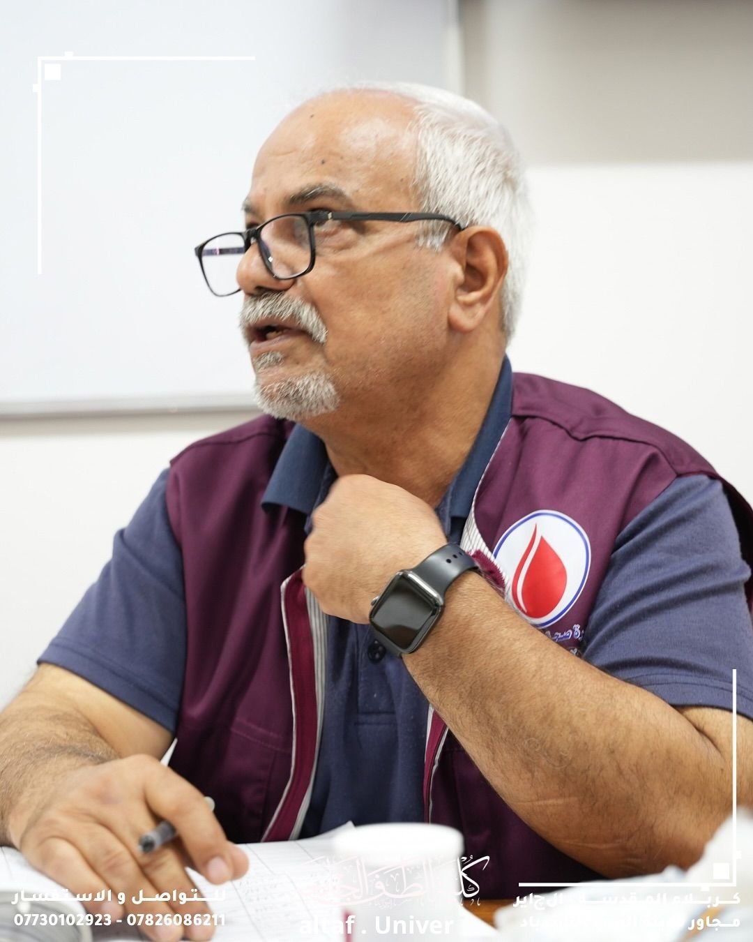 تزامناً مع اليوم العالمي للتخدير، فعاليات حملة التبرع بالدم  في كلية الطف الجامعة